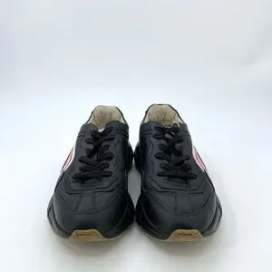 Gucci | Shoes | H9372 Gucci Size 4 Black Logo Laceup Shoes 